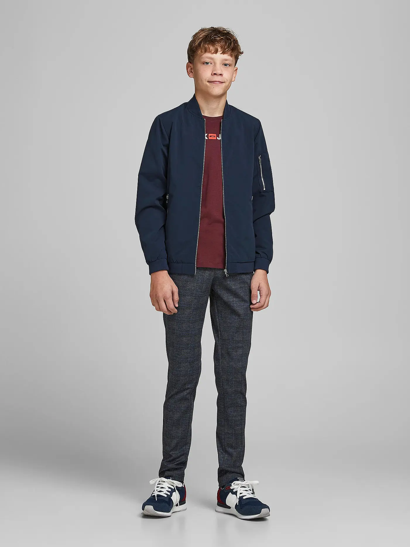 JACK & JONES | Jungen Bomberjacke  " JJERUSH " | blau
